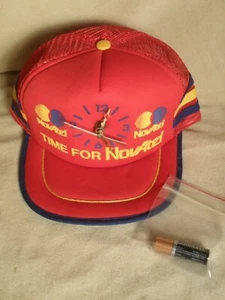 NovAtel Kappe mit echter Uhr auf Kappe vorne - altes aber neues Verkäufermuster - Bild 1 von 6