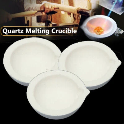 3Pcs Quartz Silica Melt Dishes Pot Crucible Casting For Gold Silver Platinum - Image 1 of 4