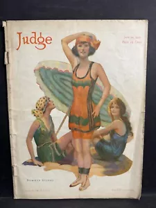 Judge Magazine, June 25, 1921, Squires Cover, Bathing Beauties, Lot 3 - Picture 1 of 3