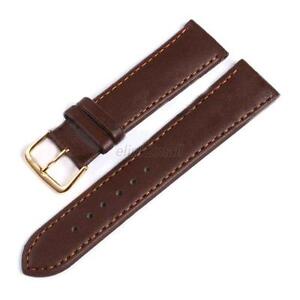 Women Mens PU Leather Watch Strap Band Stainless Steel Buckle Bracelet