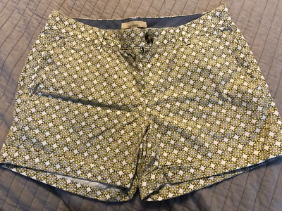 Banana Republic Yellow/Gray  Print Shorts Size 4  - Image 1 of 4