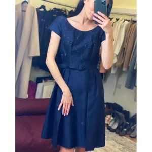 NEW Prada women’s wool navy mini dress size IT44 UK12 - Picture 1 of 11