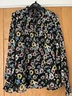 LADIES M&S FLOWERY BLOUSE AND CAMI TOP SET. SIZE 12 . 