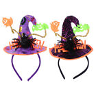  2 Pcs Spider Witch Hat Headband Child Hair Ties Kids for Women