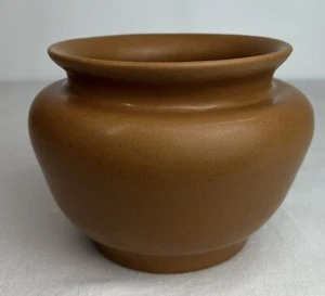 Vaso ceramica vintage primi anni 80 Van Briggle lanciato a mano smalto marrone russet 3,75" - Foto 1 di 10