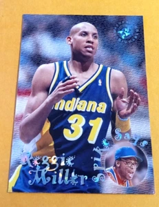 1995-96 Topps Stadium Club Reggie Miller #SS3 Spike Says Insert Card - Pacers - Bild 1 von 2