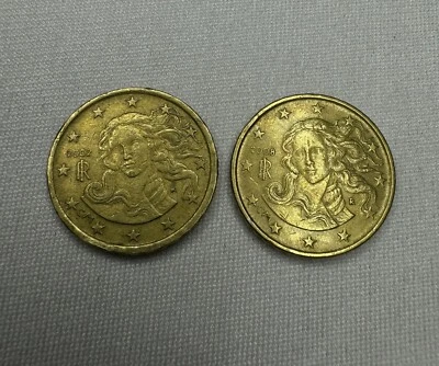 Mixed Lot Of 2 ITALY 10 CENT EURO COINS 2002 / 2008 - Image 1 of 2