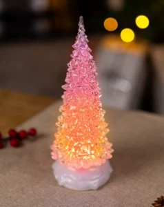 Christmas LED Tree Ornament Decoration Pre-Lit Acrylic Xmas Water Globe Home - Picture 1 of 24