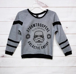 Star Wars Stormtroopers Boys Sweatshirt Size 14 Gray Long Sleeve Pullover - Picture 1 of 9