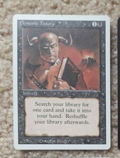MTG DEMONIC TUTOR > Revised Edition magic card > lightly played, EXC/NM