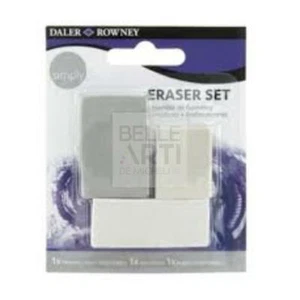 GOMMA PER CANCELLARE SET DA 3 PZ ERASER SET SERIE SIMPLY - Imagen 1 de 1