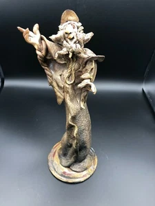Vintage Clay Art Wizard Figurine by Smelt (?), Signed by Artist, 13" Tall - Picture 1 of 6