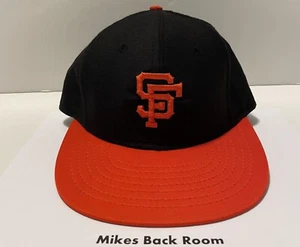 Vintage MLB SF GIANTS ROMAN PRO Leather Headband HAT NEW Old Stock FITTED 6-7/8 - Picture 1 of 6