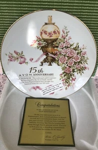 AVON 5th ANNIVERSARY "THE AVON ROSE" getrimmt 22k Gold Fine Porcelain - Bild 1 von 9