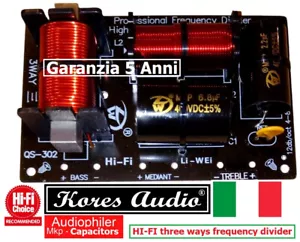 Kores Audio KFQS-302 Filtro Crossover 3 Vie 12dB/Oct 4/8 Ohm Fino a 350W RMS - Imagen 1 de 7