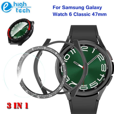 For Samsung Galaxy Watch 6 Classic 47mm Case Screen Protector Bezel Ring Cover - Image 1 of 4