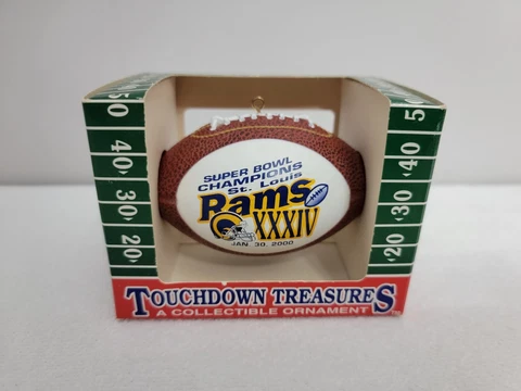 2000 ST. LOUIS RAMS SUPPERBOWL CHAMPIONS ORNAMENT BY TOUCHDOWN TREASURES Cover