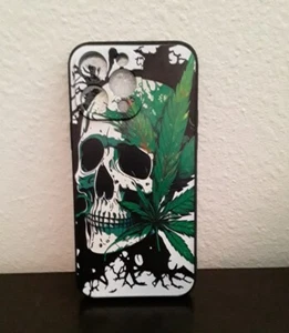 Skull & Weed Leafs Phone case, iPhone 14 Pro Max, NIP - Picture 1 of 2