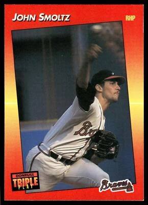 1992 Triple Play #172 John Smoltz Atlanta Braves Baseball Card - Image 1 of 2