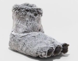NEW Boy’s Fenny Dinosaur Bootie Slippers Size Large 9/10 Shoe Gray Cat & Jack - Picture 1 of 4