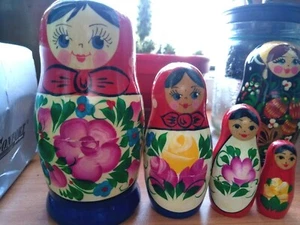 ❤️❤️LOT 10 poupées russe ❤matriochka peint à la main ❤️❤️❤️ ACHETER!! ❤️❤️❤ - Imagen 1 de 12