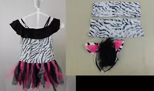 Totally Ghoul Zebra Girl Dress Up Halloween Costume Tutu Dress 4-6 Small #5140 - Picture 1 of 6