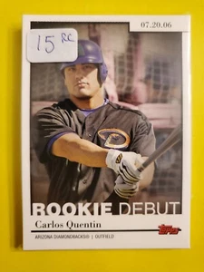 (15) 2006 Topps Update Rookie Debut #RD45 Carlos Quentin RC Arizona Diamondbacks - Picture 1 of 1