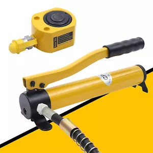 Car Floor Hydraulic Jack Low Profile 20 ton Lift Heavy Lifting Steel + Hand Pump - Picture 1 of 13