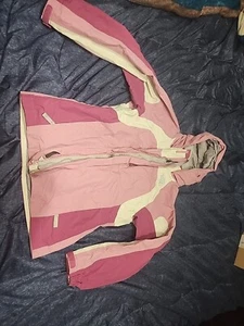 The North Face Jacket Girls Size Large Hyvent Pink Windbreaker Outdoor Rain - Picture 1 of 5