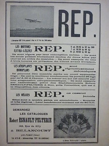 1910 PUB REP ESNAULT-PELTERIE MONOPLAN MOTEUR / FARMAN BUC CHARTRES ORLEANS AD - Imagen 1 de 2