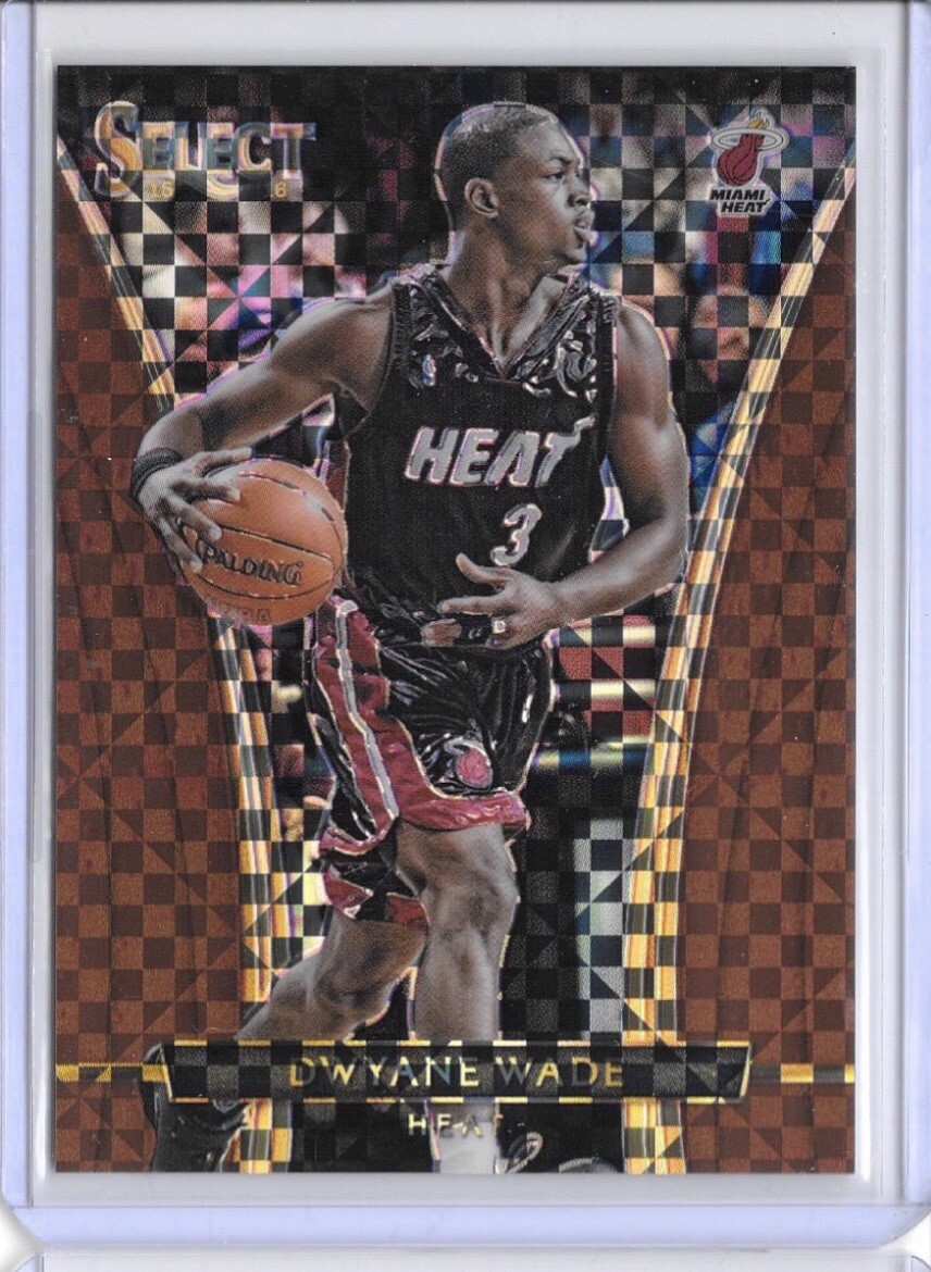 2015-16 DWYANE WADE SELECT COURTSIDE COPPER PRIZM SP PARALLEL #/49 Miami Heat