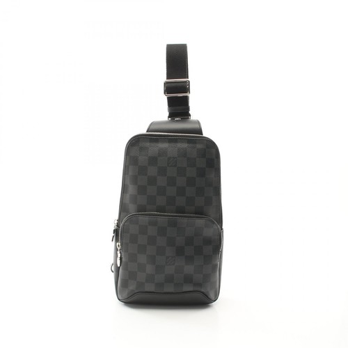 LOUIS VUITTON（LV） Borsa a tracolla Louis Vuitton Avenue N41719 Damier tela grafite nera usata LV
