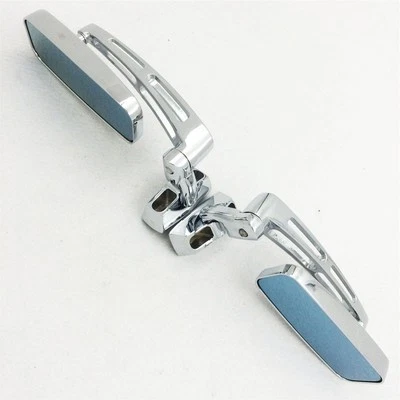 Chrome Mirrors Fit For Honda Suzuki Kawasaki Cruiser Chopper Sports - Imagem 1 de 4