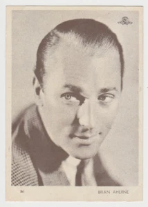 Brian Aherne 1930s Aguila Large Paper Stock Trading Card #80 Film Star - Picture 1 of 2
