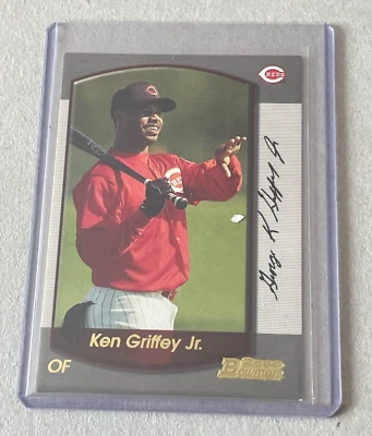 2000 Topps Bowman Baseball #122 Cincinnati Reds KEN GRIFFEY JR Hall of Fame HOF - Image 1 of 2