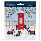 Scotty Dog Postbox Card Advent Calendar Card 160 x 160 mm & envelope Caltime
