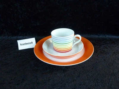 Arzberg " TRIC  MULTICOLOUR ORANGE " Kaffeegedeck / 3 tlg. - Bild 1 von 2