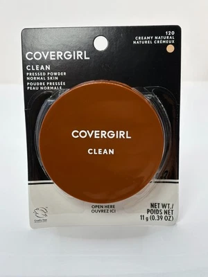 COVERGIRL Clean Pressed Powder 120 CREAMY NATURAL ORIGINAL TALC - NEW SEALED - Image 1 of 3