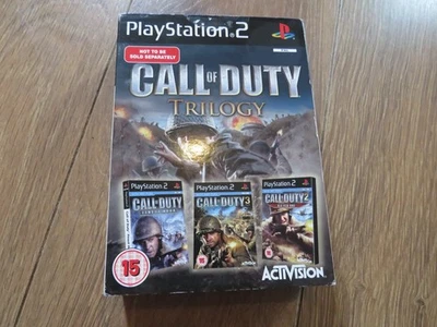 Call Of Duty Trilogy PS2 PAL Edition con deslizamiento exterior y todos los manuales Foto 1 de 4