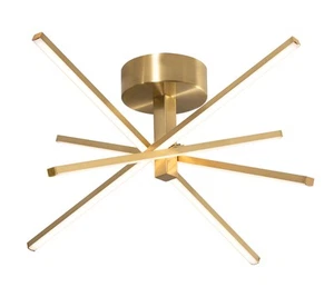 AFX JAXF2020L30D1 Jaxx 20"W LED Semi-Flush Ceiling Fixture - Brass - Picture 1 of 9