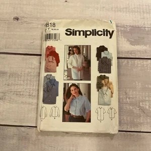 Simplicity 9818 Schnittmuster Shirt Tunika vorne Knopfleiste Kragen Gr. 18-22 UNGESCHNITTEN - Bild 1 von 4
