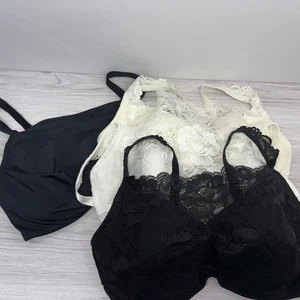 LOTE (4) Sujetador Soma 34DDD Blanco, Crema, Negro Encaje Cami Con Aros Cierre Trasero Modesto - Imagen 1 de 19