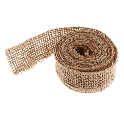 2 Meters Rustic Wedding Party Natural Jute Burlap Hessian - Image 1 of 4