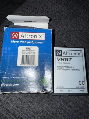 ALTRONIX VR5T MÓDULO DE CONVERSÃO DE ENERGIA 24V AC/DC PARA 12V DC 3.0A CONVERSOR NOVO - Imagem 1 de 3