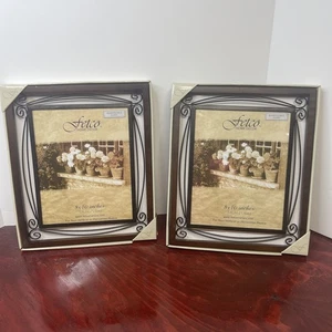 Two Fetco Photo Picture Frame-Bronze Metal & Wood Standing/Hanging Frame 8x10 - Picture 1 of 15
