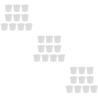  3 PCS Mini Blumentöpfe Eckig Pflanzgefäß Für Den Kindergarten Anzuchttöpfe - Bild 1 von 4