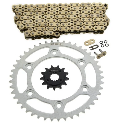 1993-2013 Honda XR650L 650L anel O dourado corrente e roda dentada 13/45 110L - Imagem 1 de 4