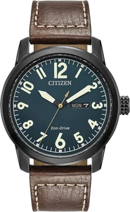 Reloj de campo Citizen Eco-Drive Weekender Garrison para hombre en acero inoxidable IP negro - Imagen 1 de 9