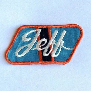 Parche con nombre Jeff bordado nuevo vintage 2x4” años 80 retro - Imagen 1 de 2