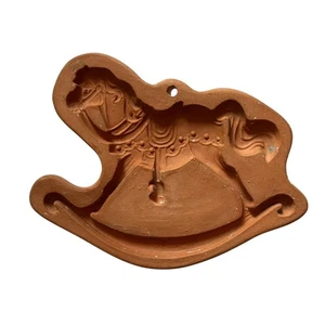 Baumwollpresse Terrakotta Viktorianisch Schaukel Pferd Weihnachten Shortbread Keksform - Bild 1 von 6